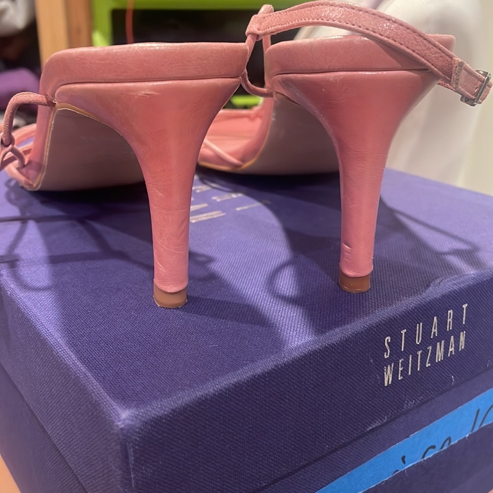 Zara Basic Leather Heeled Sandal - image 3